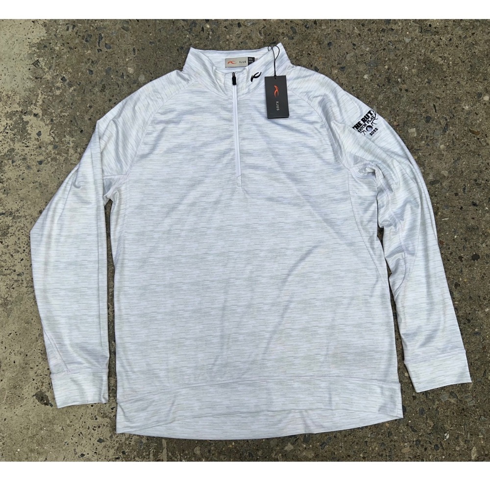 KJUS Keano Half-Zip Mens XL 54 Grey Space Dye Golf Pullover The Rut Match Play